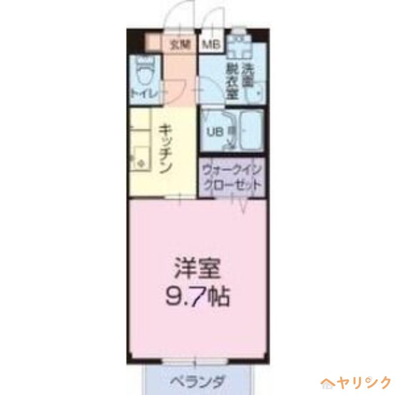 サープラスあじまII(1K/2階)の間取り写真