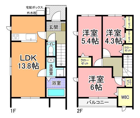 LIBERTAII(3LDK/1階)の間取り写真