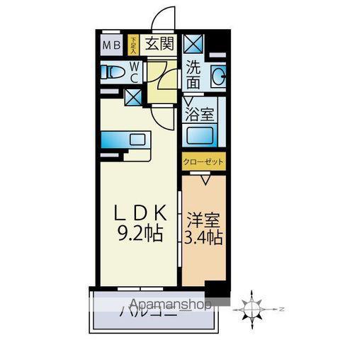 ウッドハーツ(1LDK/5階)の間取り写真