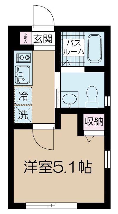 NAGATE南千住(1K/3階)の間取り写真