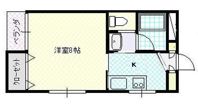 ディアーズ7TH(1K/3階)の間取り写真