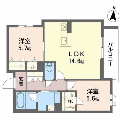 NT MAISON III(2LDK/3階)の間取り写真