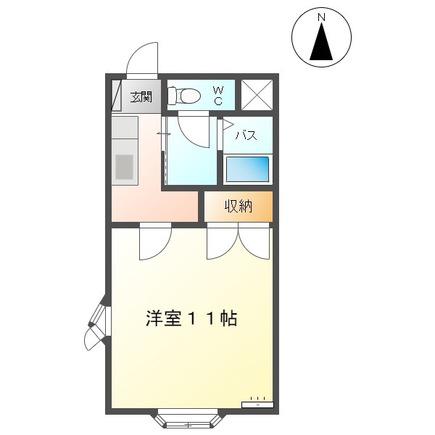 ラボーテ栄(1K/1階)の間取り写真