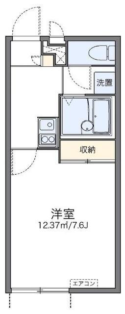 レオパレスアースリー生田(1K/1階)の間取り写真