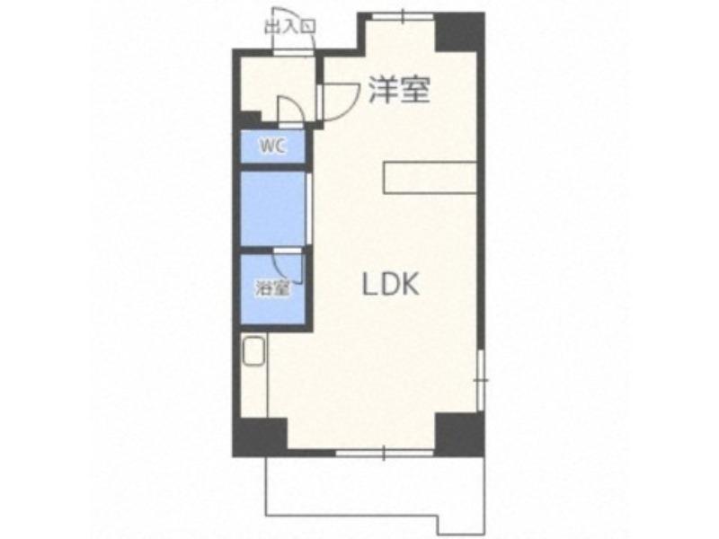 エナコート知事公館前(1LDK/4階)の間取り写真