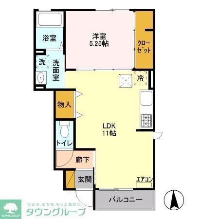 ディオサ コルテ(1LDK/1階)の間取り写真