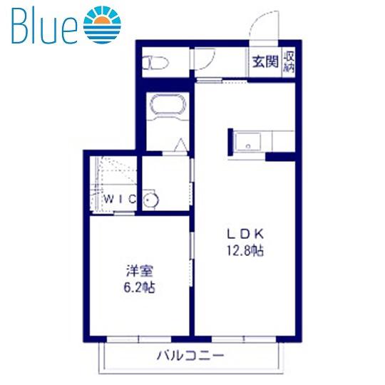 ビレッジ湘南台B(1LDK/2階)の間取り写真