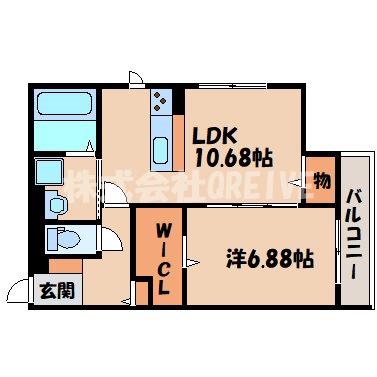 CASA SERENO(1LDK/3階)の間取り写真