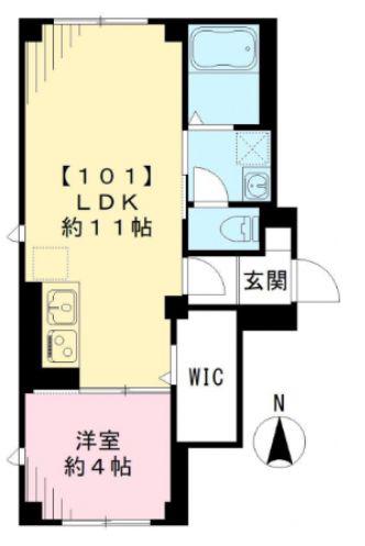 R SHIROKANE(1LDK/1階)の間取り写真