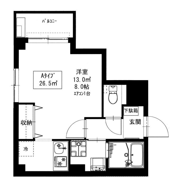 BCASA東綾瀬(ワンルーム/3階)の間取り写真