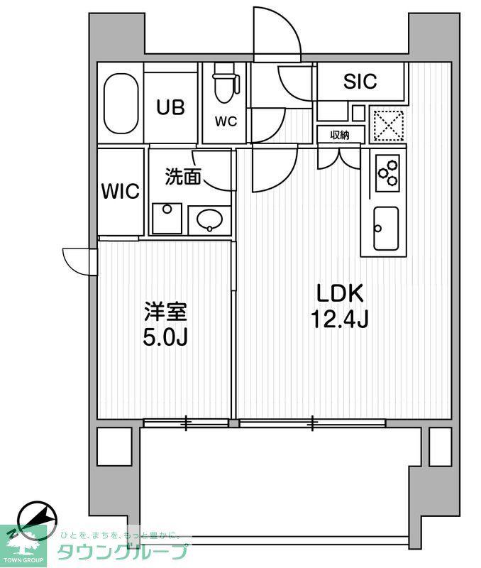 シーズンフラッツ浅草橋(1LDK/6階)の間取り写真