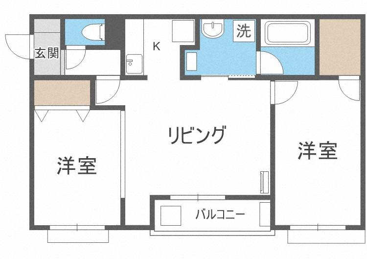 GARDENS Ⅱ(2LDK/2階)の間取り写真