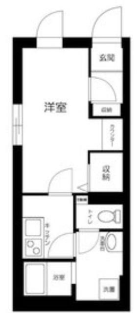 フェリデンシア住吉(1K/2階)の間取り写真