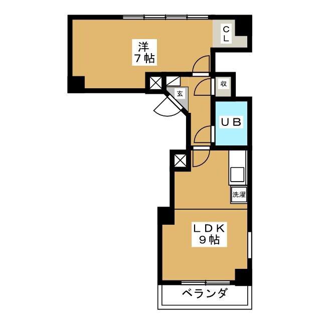 スタンフォードシティ三軒茶屋(1LDK/6階)の間取り写真