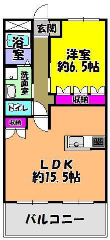 メゾン サクセス(1LDK/2階)の間取り写真