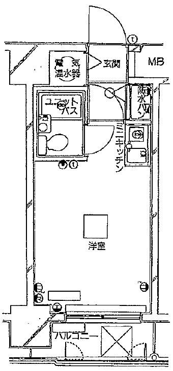 ハイネス要町(ワンルーム/8階)の間取り写真