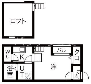 サンブラスハイム大曽根(1K/2階)の間取り写真