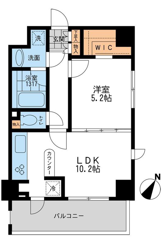 CASSIA押上(1LDK/7階)の間取り写真