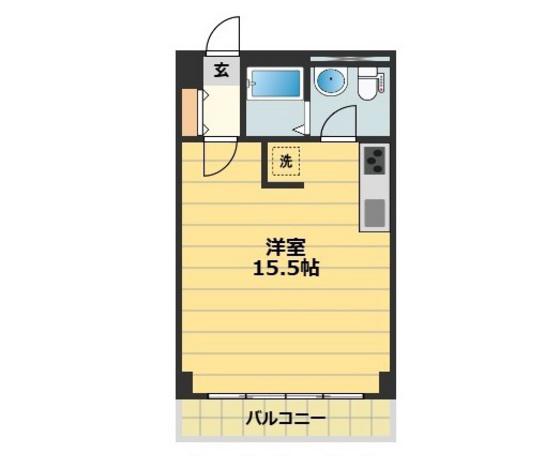 CRASSO DAIKU(1K/6階)の間取り写真