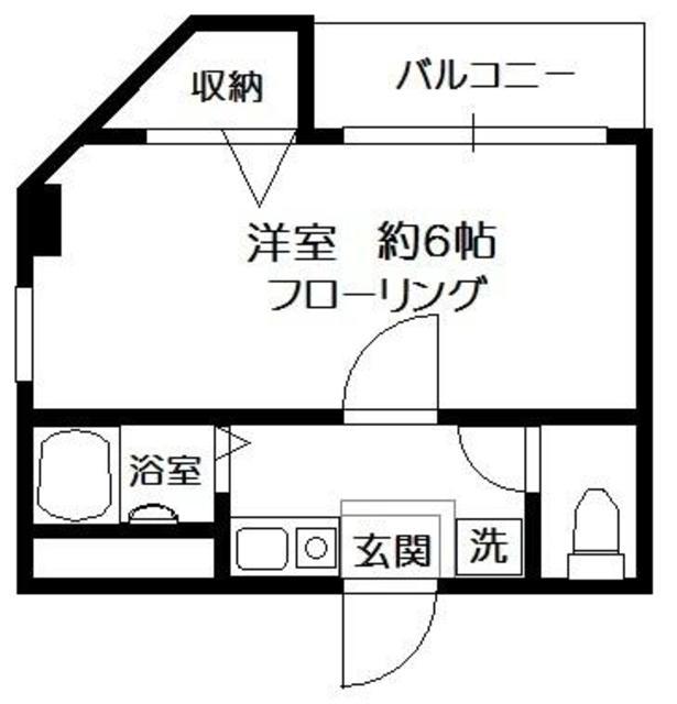 イースタイル立石(1K/3階)の間取り写真