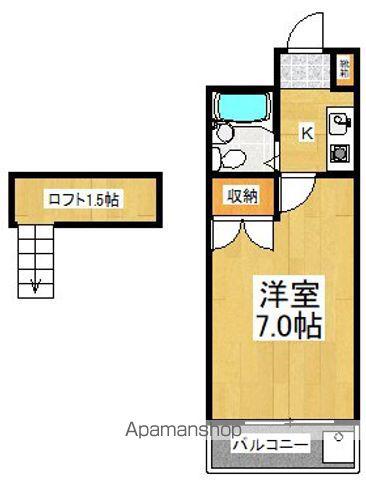 サニーライフ四谷(1K/3階)の間取り写真