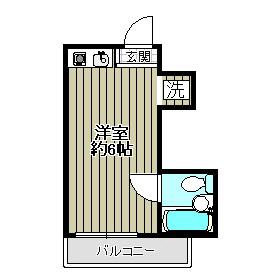 泉ビル(ワンルーム/3階)の間取り写真