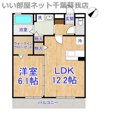 第8須賀ハイツ(1LDK/3階)の間取り写真