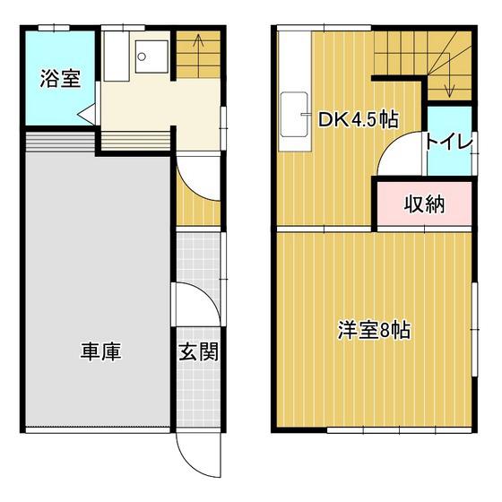 青森コーポ旭(1DK/1階)の間取り写真