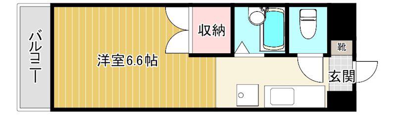 ライオンズコート21(ワンルーム/3階)の間取り写真