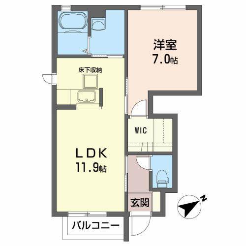 シャーメゾン菅谷台I(1LDK/1階)の間取り写真