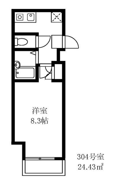セントラルパレス新館(1K/3階)の間取り写真