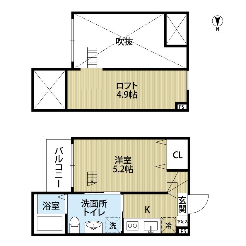 MARCATORE(1K/1階)の間取り写真