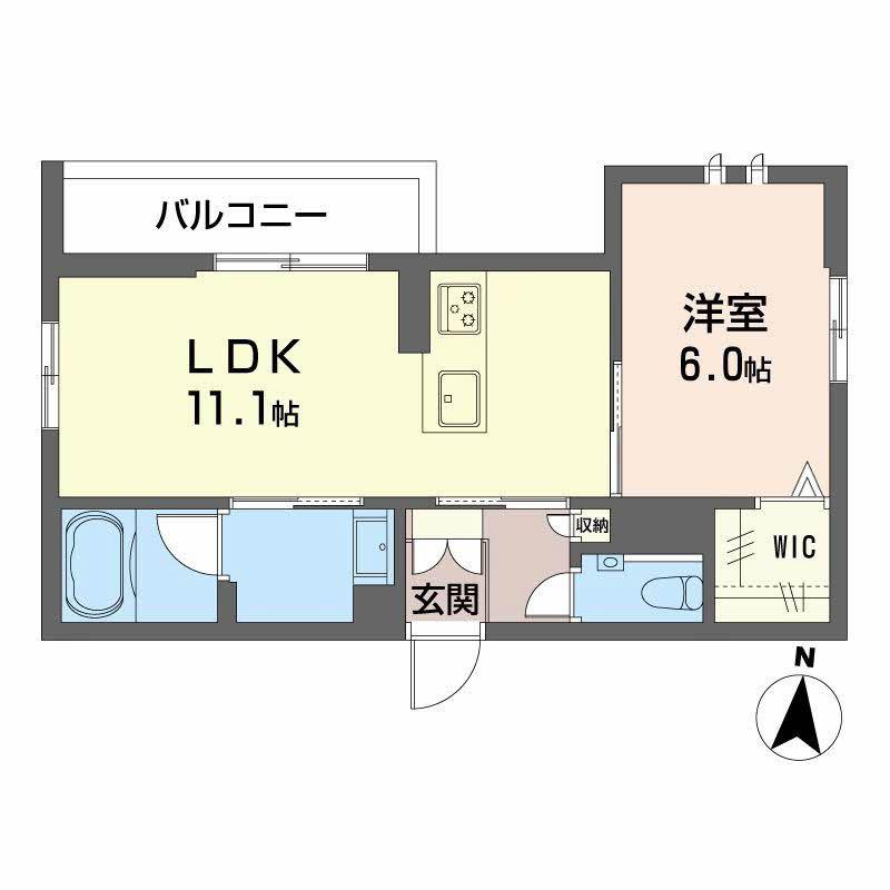 ラゴアゾ(1LDK/2階)の間取り写真