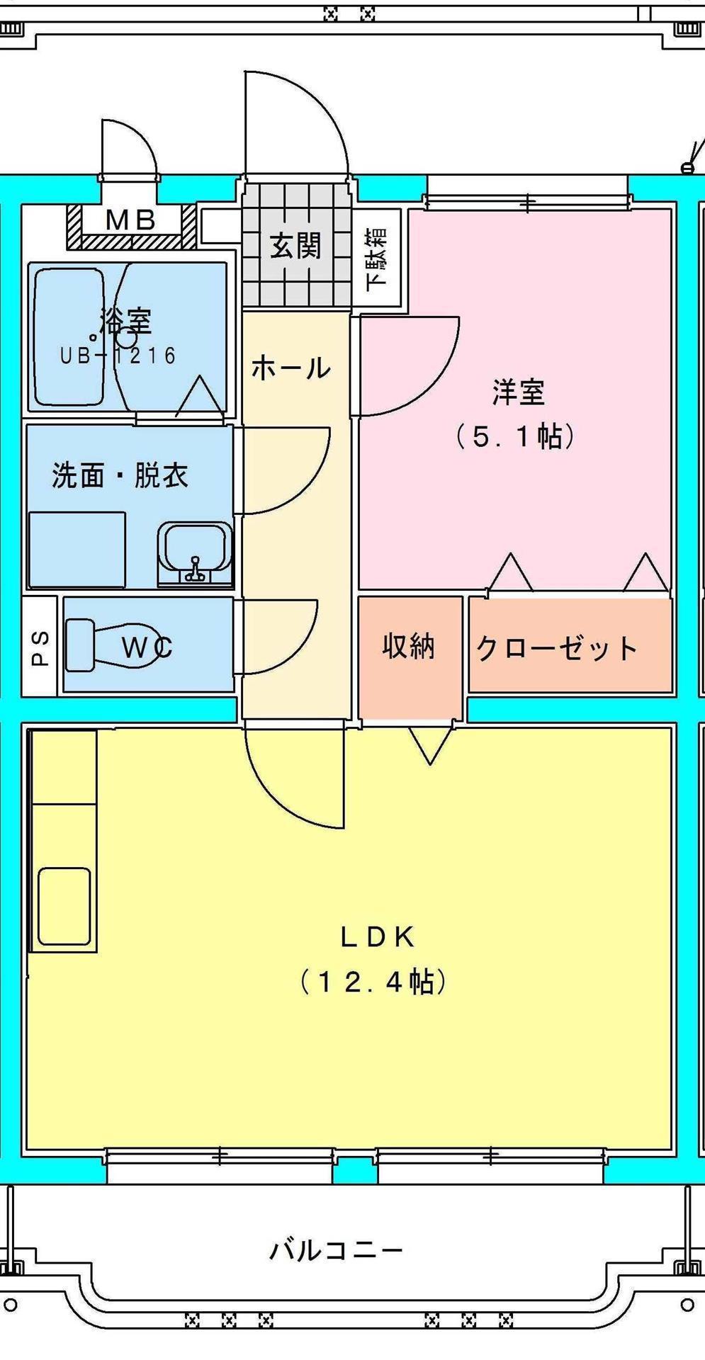 I-SERENE大橋(1LDK/4階)の間取り写真