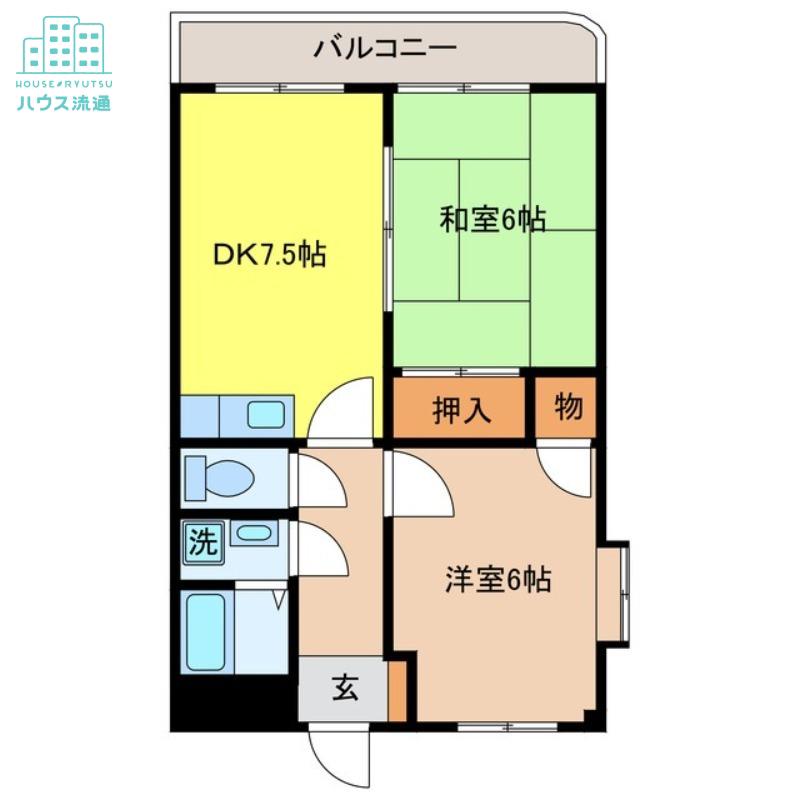 ボヌールA&Y(2DK/3階)の間取り写真
