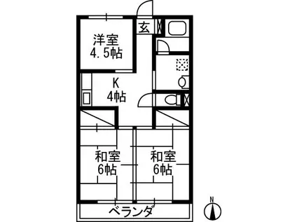 小林マンション(3K/1階)の間取り写真