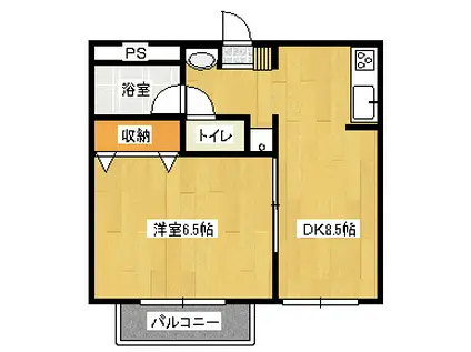 アリゼ・S(1LDK/2階)の間取り写真