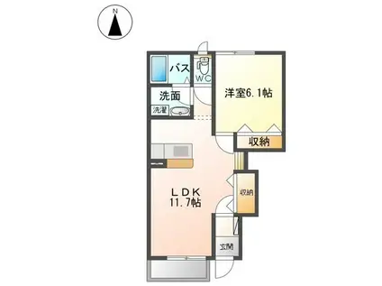 ロイヤル ハイム(1LDK/1階)の間取り写真