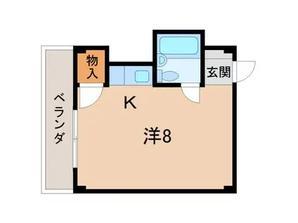 コーポホワイト有家(ワンルーム/3階)の間取り写真