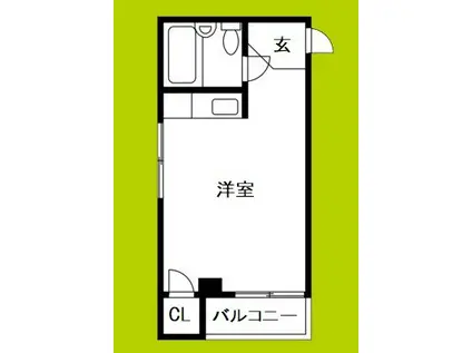 万代北村マンション(ワンルーム/1階)の間取り写真