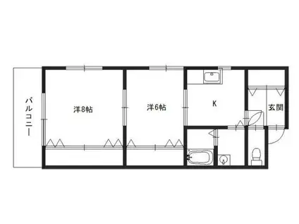 フレシール土山(2K/3階)の間取り写真