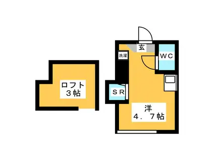 アーバンプレイス富士見台A(ワンルーム/2階)の間取り写真