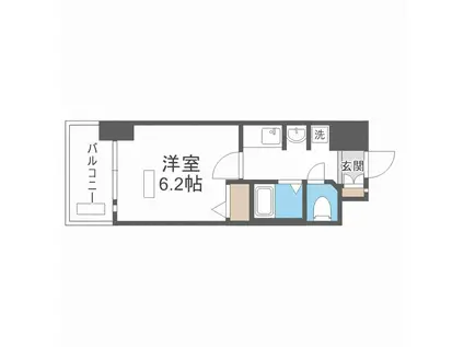 EC新大阪VI エキスプレイス(1K/5階)の間取り写真