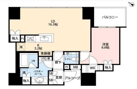 ザ・神宮前レジデンス(1LDK/8階)の間取り写真