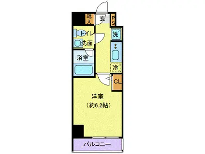 プレール・ドゥーク豊洲スクエア(1K/8階)の間取り写真