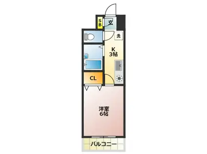 メゾン アッシュ テ ファミーユ(1K/4階)の間取り写真