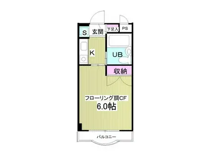 モンシャトー松戸II(ワンルーム/3階)の間取り写真