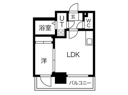 アドバンス三宮ラシュレ(1LDK/4階)の間取り写真