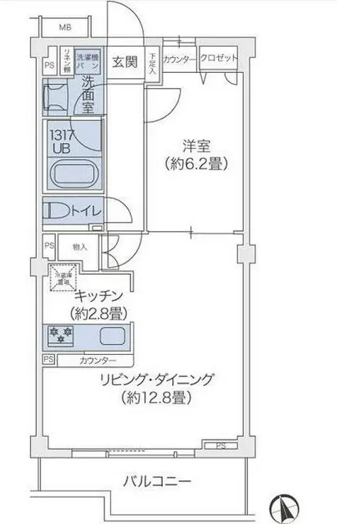 代官山BLESS鉢山 3階階 間取り