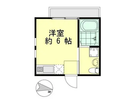 アパートメント新小岩B棟(ワンルーム/2階)の間取り写真